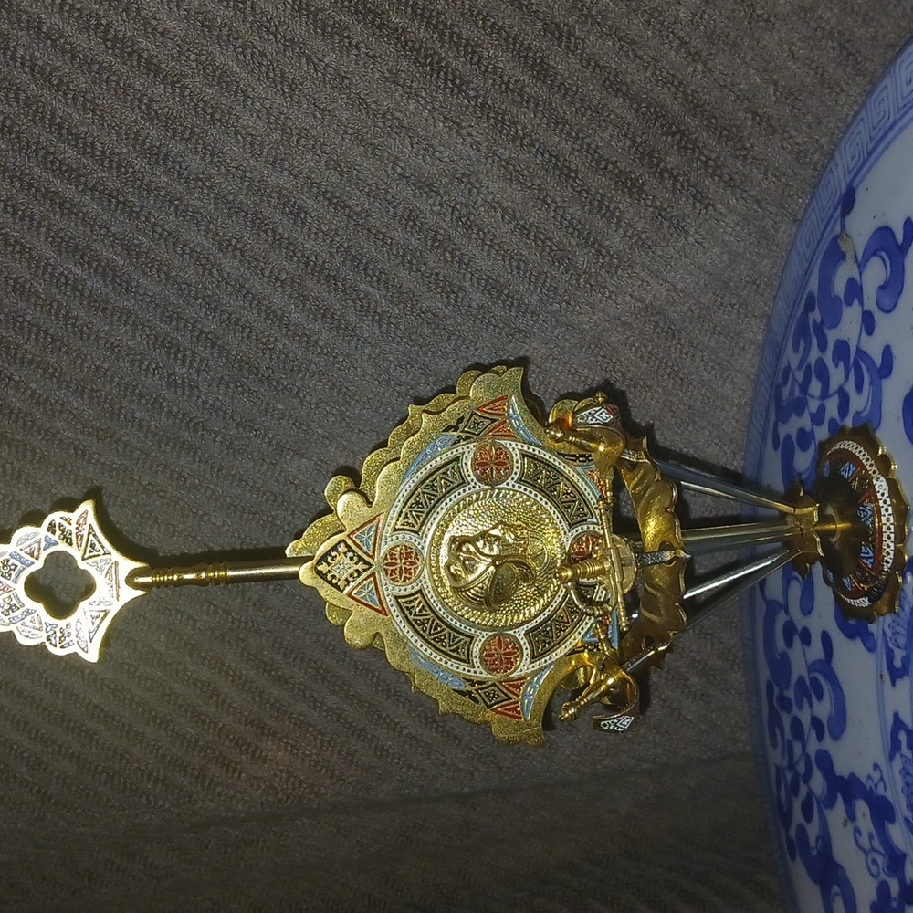 Ornate Toledo Gold 6 Swords With Stand